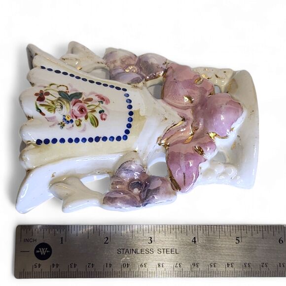 Antique French Bridal Vases - Set of 2, Hand Painted Porcelain, Marked '1834' - Picture 11 of 11